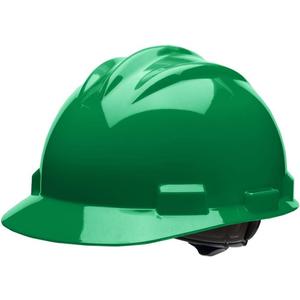 Bullard 3-Rib S61 Cap Style Safety Hard Hat with 4-Point Ratchet Suspension and Cotton Brow Pad (Kelly Green)
