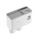 Toothbrush Holders Bathroom Accessories with Toothpaste Dispenser, 2 Cups Toothbrush Holder Wall Mounted Bathroom Decor (Grey and White - Two Cups)