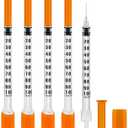 100 Pack 1ml/cc 31G 5/16Inch Syringes, Lab Syringes, Individual Package