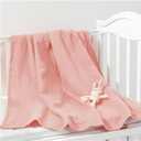Pink Muslin Baby Swaddle Blankets for Girls, Cotton Newborn Receiving Blankets 47 x 47 inches, Soft and Breathable Baby Wrap Swaddle (42-01), Pink 