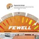 FEWELL 7 Inch Diamond Blade,Concrete Segmented Saw Blade for Angle Grinder Dry/Wet Cutting Concrete Masonry Brick Block Stone with 7/8"-5/8 Adapter