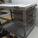 ZOMISIA Collapsible Dog Crate for Large Dogs - 36"L Heavy Duty Dog Kennel No Tools Required with 4 Sides Steel Foldable Cage for Dogs Indoor Furniture, Portable Carrier with 2 Smooth Wheels, Gunmetal