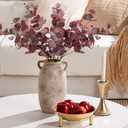 Ceramic Flower Vase 12 inch Farmhouse Rustic Vase Decorative Pottery Terracotta Tall Vases for Home Decor Table Mantle Fireplace Living Room Bathroom Wedding Centerpiece (Large-Terracota)