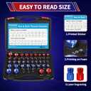 FANOVO Thread Size Checker, 23 Inch & 21 Metric Bolt and Nut Identifier Gauge Kit, Threaded Measurin Inspector Finder Tester Box Set, for Size Checker of Bolts or Nuts in Narrow Areas (Black)