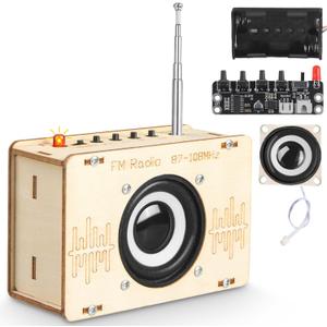 Poraxy Science Kits for Kids Age 8-12 12-14, STEM Kits 8-10, Build Your Own FM Radio Kit, Electronic Circuits DIY Experiment Engineering Building Project, Toys Gifts for Teen Boys Girls 9 11 13 15 16+