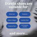 diawin Wide Shoes for Men & Women  Extra Depth Walking Shoes with Wide Toe Box for Swollen Feet, Hallux, Arthritis, and Diabetic Needs  Durable Genuine Leather for Comfort (Black)