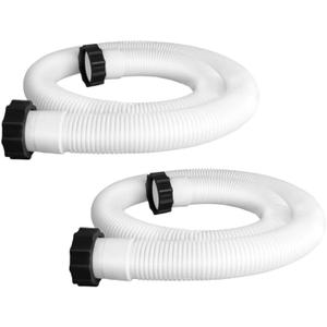 1-1/2 Inch × 59 Inch Accessory Pool Pump Replacement Hose for Pool Sand Filters & Saltwater Systems with 1,500 to 2,500 GPH Capacity (2 pack white)