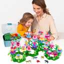 Birthday Toys Gifts for 2 3 4 5 6 Years Old Toddler Girls Boys, 156 PCS Insect Flower Garden Building Educational STEM Learning Pretend Play Gardening Set, Birthday Gifts for Preschool Kids Age 2+