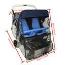 Stroller Rain Cover,Universal Rain Cover for Side by Side Baby Stroller, Double Stroller Cover for Rain and Wind,Baby Outdoor Activities Accessories.