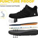 FitVille Extra Wide Work Boots for Men Composite Steel Toe Safety Boots High Top Work Shoes for Men, Size 11.5 X-Wide