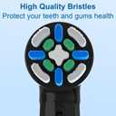 9 Pack IO Replacement Brush Heads Compatible with Oral B iO 2/3/4/5/6/7/8/9/10/Deep Clean Series Electric Toothbrushes, Medium-Hard Bristles IO Toothbrush Head Compatible with Oral B (Black)