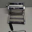 Sailnovo Pasta Maker Machine, 180 Roller Pasta Maker, 9 Adjustable Thickness Settings 2-in-1 Noodles Maker with Rollers and Cutter, Perfect for Spaghetti, Fettuccini, Lasagna or Dumpling Skin Silver