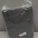 Stretch Footstool Slip Covers Rectangle, Large Ottoman Protector with Jacquard Pattern of Squares for Modern Home Decoration(Dark Gray,L)