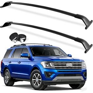 Zorik Roof Rack Cross Bars for Ford Expedition/Max 2018-2026 & Lincoln Navigator 2018-2024, 2.1mm Thickened Aluminum Crossbars, No-Drill Cargo Carrier for Kayak Luggage, Low Wind Noise, 2 Bonus Straps