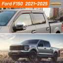 Window Visors Rain Guards FIT 20212025 Ford F150 SuperCrew in-Channel Vent Deflectors 4PC Set All-Weather