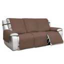 PureFit Water Resistant Reversible Sofa Covers for Reclining Sofa 3 Seat - Non Slip Split Recliner Couch Cover for 3 Cushion Couch, Washable Furniture Protector for Kids, Dogs (3 Seat, Brown/Beige)