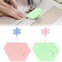 2 x Magnetic Seam Guide for Sewing Machine,Multifunctional Hem Guide with Needle Threaders,Hemmer Guide,Universal Sewing Supplies and Accessories