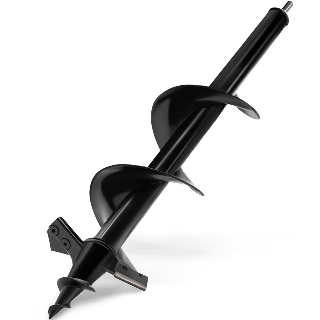 SYITCUN Auger Drill Bit for Planting - 4"X16" Heavy-Duty Auger Post Hole Digger for Fence - 3/8" Hex Drive Drill