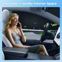 KUST Car Window Shades for 2025 2026 New Tesla Model Y Juniper Accessories with No-Fall Suction Cups Windshield Sun Shade Side Rear Window Covers Sunshade Privacy Protection for Camping Blackout 8PCS