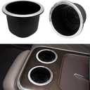 2PCS Cup Holder Insert, Automotive Cup Holders, Large Capacity Plastic Vehicle Cups Holder Insert Replacement, Portable Recessed Plastic Vehicle Drink Can Adapter Universal for RV Boats Sofas
