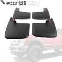 Mud Flaps Splash Guards for Ford F-250 F-350 2017-2024 (w/Single Rear Wheels & w/OEM Fender Flares) All Weather Mudflaps Mud Guard for Trucks Front Rear Set 4pc / No Need to Drill Holes