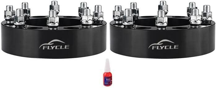 FLYCLE 8x170 2" Wheel Spacers Compatible with 2003-2025 F250 F350 Super Duty, 2 inch 8x170 Forged Wheel Spacers with 14x1.5 Studs & 125mm Center Bore