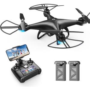 Holy Stone HS110D FPV RC Drone With 1080P HD Camera Live Video 120 Wide Angle WiFi Quadcopter With Gravity Sensor, Voice Control, Gesture Control, Altitude Hold, Headless Mode, 3D Flip RTF 2 Batteries