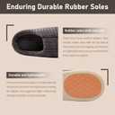 Women's and Men's Knit Memory Foam Slippers Ultra-Soft plush lining House Warm Bedroom Shoes with Anti-slip Sole for Indoor & Outdoor (12-13 Women/11-12 Men, Black)