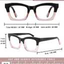 Hubeye Progressive Reading Glasses For Women Fashion Style Blue Light Blocking Computer Multifocus Square Reader