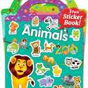 Benresive Reusable Sticker Books for Kids, Sticker Books for Toddlers, Toddler Travel Toys Activities Crafts Ages 3 and Up Birthday Gifts - Animals, Dinosaurs and Insect