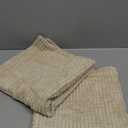 MIULEE Corduroy Pillow Covers with Splicing Set of 2 Super Soft Boho Striped Pillow Covers Broadside Decorative Throw Pillows for Couch Cushion Livingroom 20x20 Inch Beige