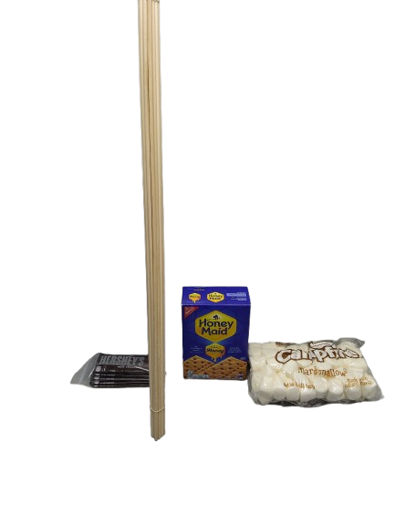 S'Mores Squwer Bamboo Sticks With Hershey's Chocolate And Honey Made Graham's And Marshmallows BB 2029 Mar 26
