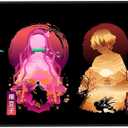 Anime Large Gaming Laptop Mouse Pad Tanjiro Nezuko Zenitsu Inosuke, Big Desk Pads PC Keyboard Waterproof and Non-Slip 31.06 x 11.8inches 3mm Thick Rubber Table Mat Black