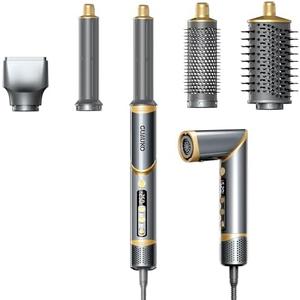 Auto Wrap Air Hair Styler & Dryer, 5 in 1 Multi Styling Hot Air Dryer Brush for Hair, High Speed 110000 RPM Negative Lonic Frizz-Free, Fast Drying Curling Volumizing Straightening As Gift