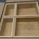 Bamboo Drawer Organizer Set, 8 PCS Multi-Use Wood Drawer Storage Boxes, Junk Drawer Organizer Divider Bins for Kitchen, Bathroom, Office Desk, Makeup, Jewelry, Utensils (Natural)