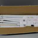 Wedding Sign Holder, Adjustable Welcome to Our Wedding Sign Stand W/Design Bundle & Leather Sign Hanging Straps, Heavy Duty Easel Stand for Sign, Wedding Seating Chart Stand, Easel for Display (White)