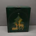 EverZenHub Christmas Reindeer Figurines - Resin Deer Statues for Home Dcor, Xmas Tabletop Decor, Fireplace Mantel, Shelf & Cabinet Ornaments (Set of 2 Elk Sculptures) (Clear)