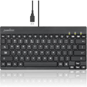 Perixx PERIBOARD-326 Wired Mini Backlit USB Keyboard with Low Profile Keys, US English Layout (11607)