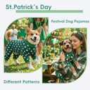 2-Pack St.Patrick's Day Dog Pajamas Clover Rainbow Pet Jumpsuits Puppy Pjs Lucky Shamrock Dog Onesie St Patricks Dog Jammies Costume Outfit Clothes for Small Medium Large Dogs XL