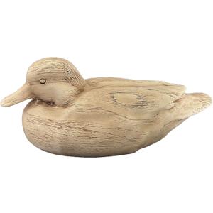 Hymmah Duck Home Decor Statue Rustic Home Decorations for Living Room, Boho Sculpture Resin Animal Collectible Figurines for Indoor Decor (Beige)