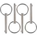 4 Pcs Quick Release Pin, Diameter 1/4", Usable Length 1-1/2", Overall Length 2", Full 316 Stainless Steel, Boat Bimini Top Pin, Marine Hardware