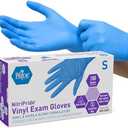 MED PRIDE Disposable Powder Free Non Latex Single Use Medical Exam Gloves, Nitrile Vinyl Blend for Cleaning and Food Handling Pack of 10 Boxes, M