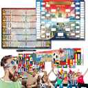 iPEAU 2026 World Cup Football Interactive Schedule Poster–Soccer Tournament Wall Char t& Score Tracker/Predict Results&Track 104 Matches Group Stage&Knockout w/Stickers Premium Fan Gift