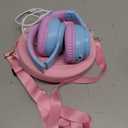 Kids Bluetooth Headphones with Active Noise Cancelling, Wireless Over-Ear Headphones for Boys Girls, Foldable, Adjustable, 40H Playtime, Mic for School Travel (Purple Blue)