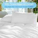 SONORO KATE 100% Egyptian Cotton Sheets Set - 1000 High Thread Count, Luxury 5-Star Hotel Sateen Bed Sheets, Soft, Breathable Long Staple Sheets, Fit up to 16" - 4 PC (White,King)