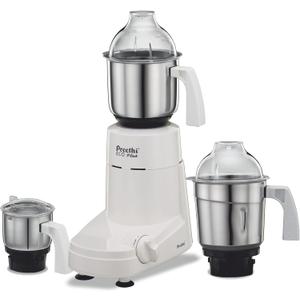 Preethi Eco Plus Mixer Grinder, White, 3 Jar
