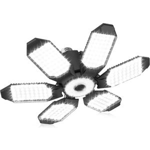 Garage Light Bulb LED 100W with 6 Deformable Panels, E26/E27 Garage Led Ceiling Lights Screw in for Porch Barn Basement Attic Garage Light Bulb LED 100W with 6 Deformable Panels, E26/E27 Garage Led Ceiling Lights Screw in for Porch Barn Basement Attic