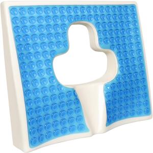 Memory Foam Seat Cushion,Anti-Slip Gel & Memory Foam Office Chair Cushions,Tailbone Pain Relief Seat Cushion for Office Workers,Drivers,Bed Cushion for Long-Term Bed, Blue, JM00012-01