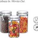 Amazing Abby - Cathy - 70-Ounce Plastic Canister (Set of 3), Plastic Airtight Food Container, Stackable for Pantry Storage, BPA-Free and Shatter-Proof, Perfect for Home and Commercial Use