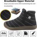 Womens Mens Snow Boots Winter Shoes Slip On Ankle Booties Anti-Slip Water Resistant Fully Fur Lined Outdoor Sneakers